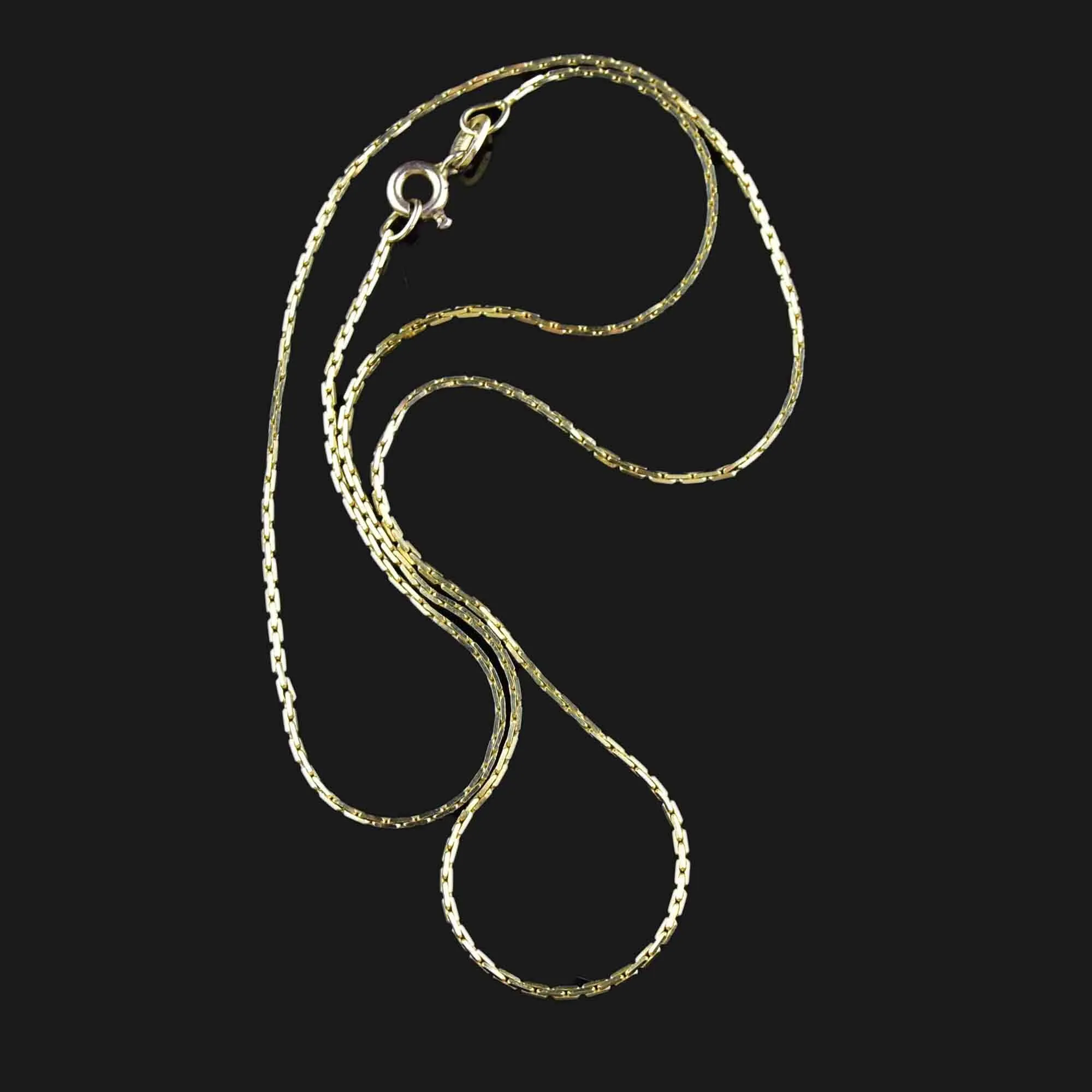 14K Gold Boston Link Flexible Chain Necklace