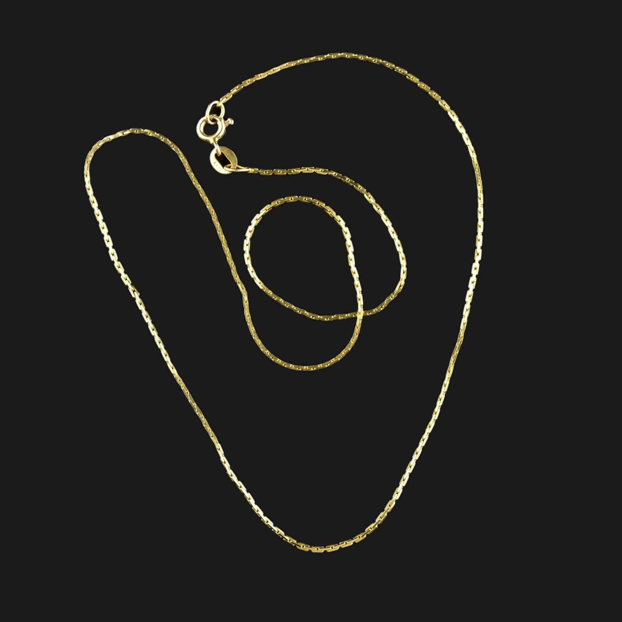 14K Gold Boston Link Flexible Chain Necklace