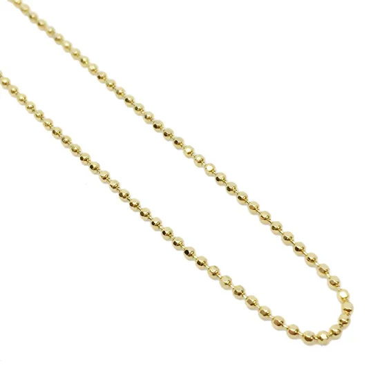 18k Gold Filled 1.0mm Ball Chain Diamond Cut Thin Delicate Chain