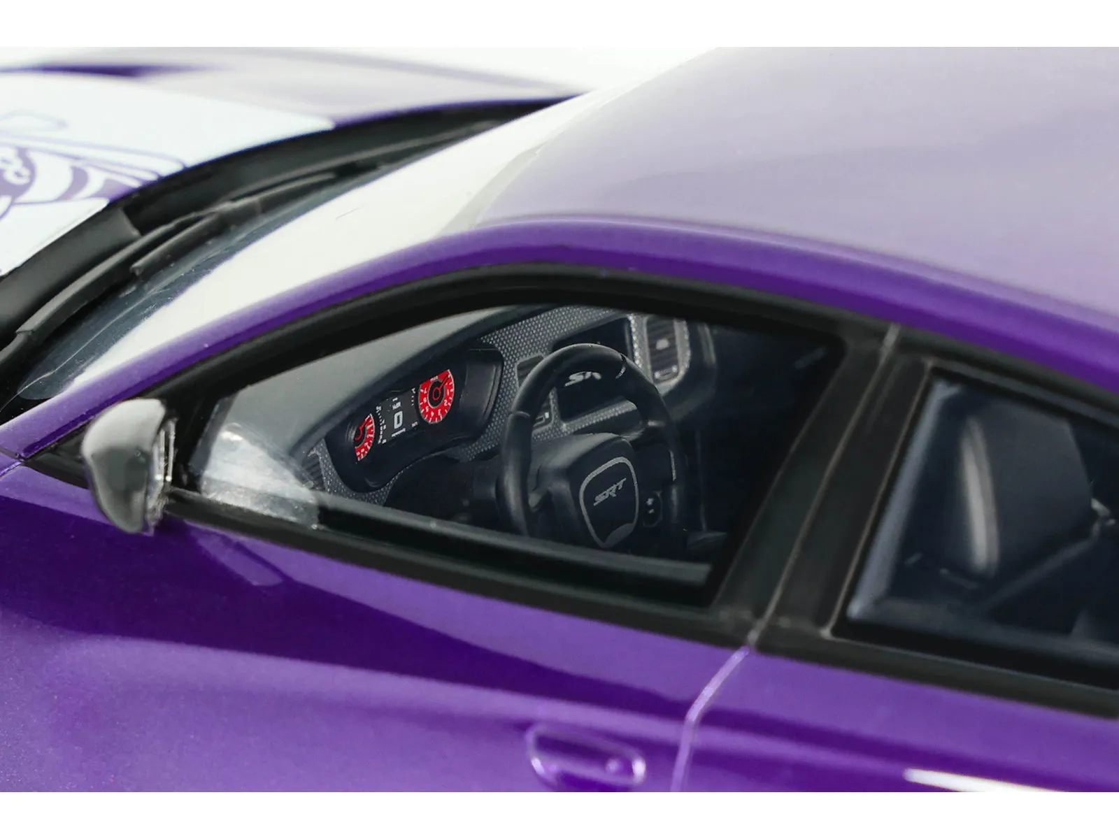 2023 Dodge Charger Super Bee Plum Crazy Purple Metallic 1/18 Model Car by GT Spirit