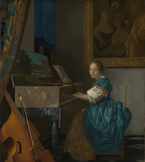 A young woman seated at a virginal (A Lady Seated at a Virginal)