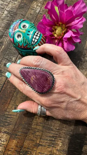 Adjustable Purple Spiny Ring #2