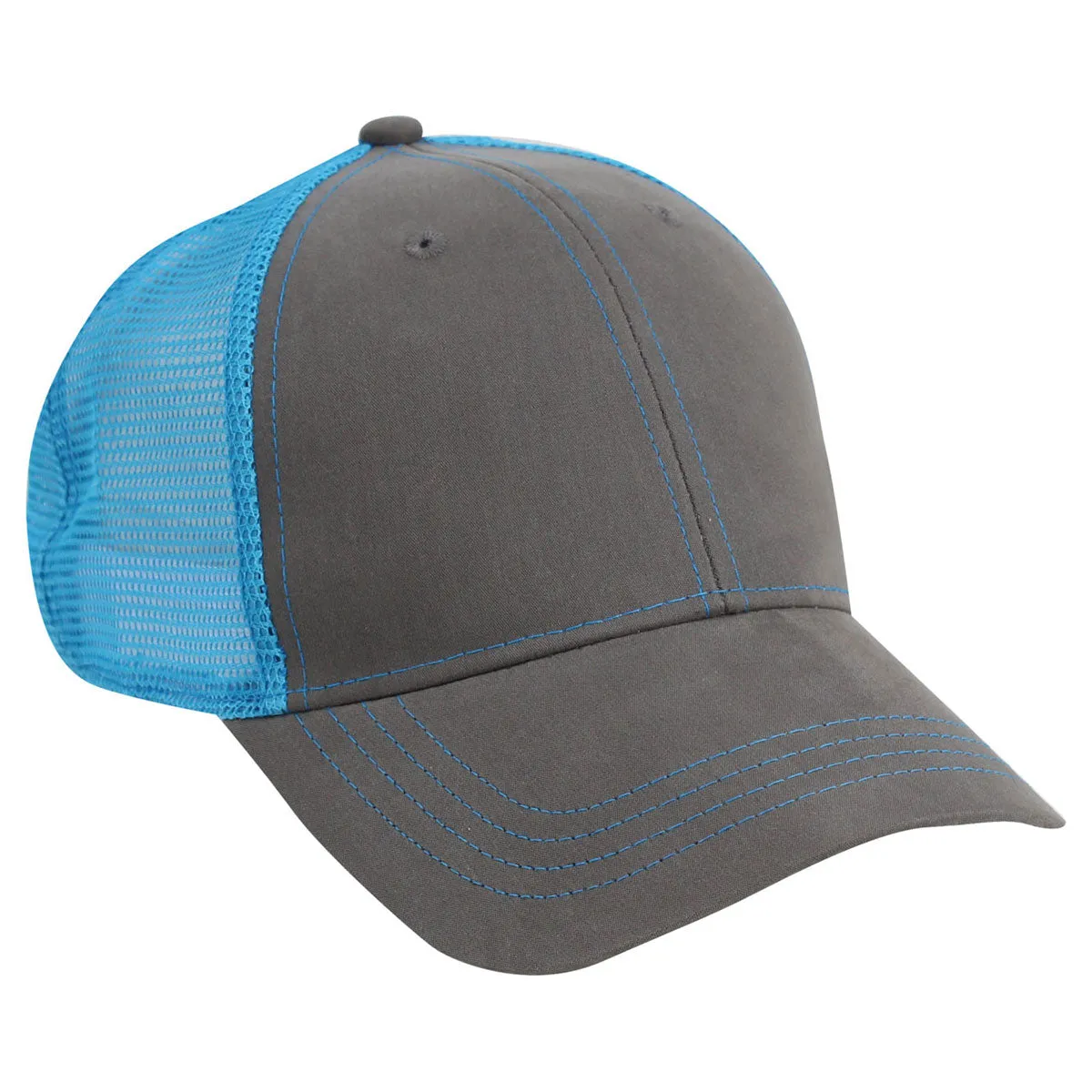 AHEAD Graphite/Neon Blue Neon Mesh Back Cap