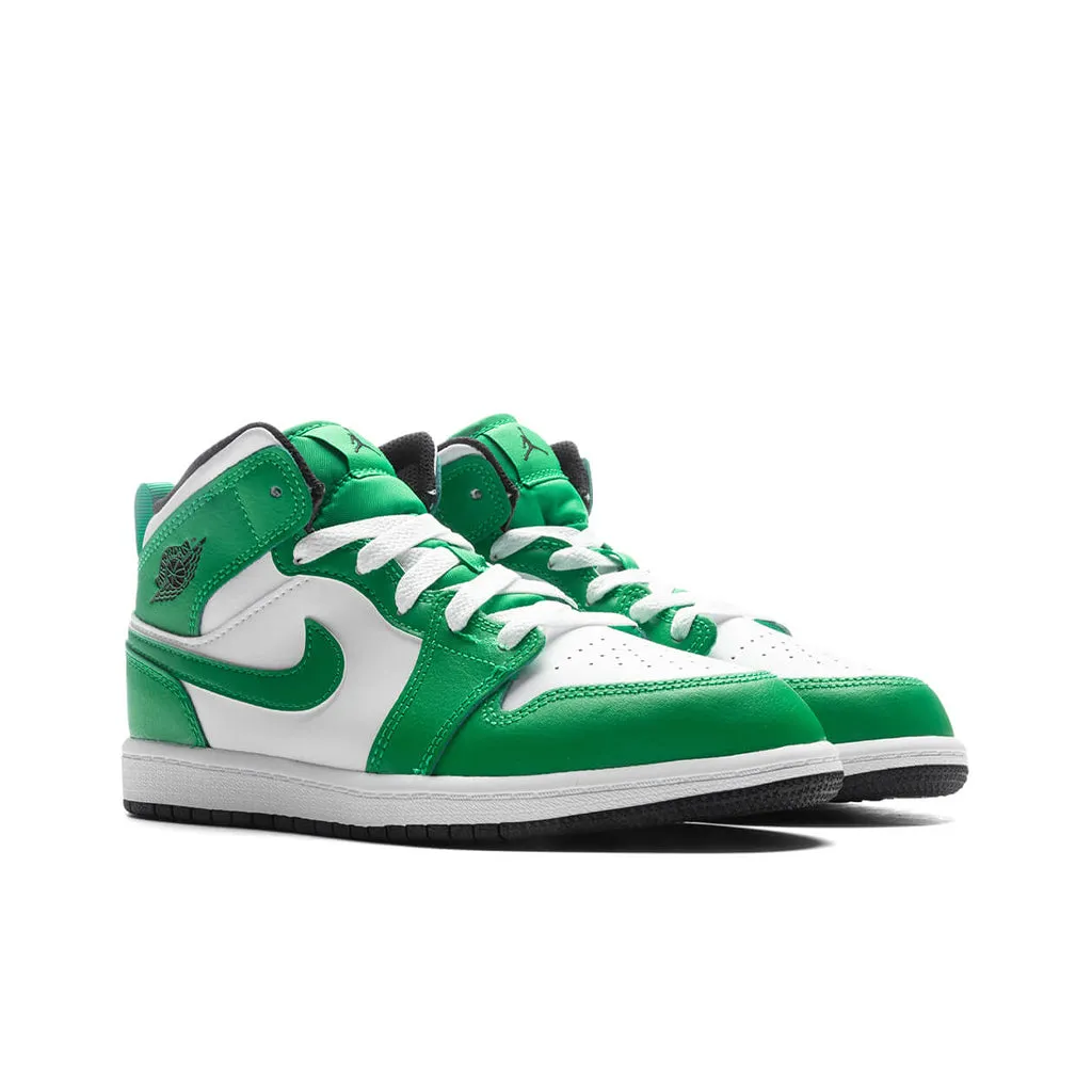 Air Jordan 1 Mid (PS) - Lucky Green/Black/White