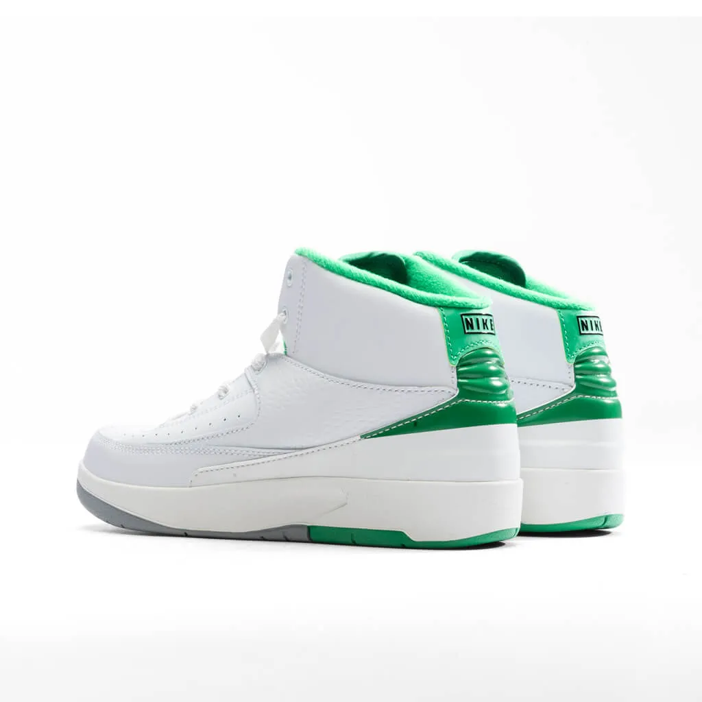 Air Jordan 2 Retro (PS) - White/Lucky Green/Sail