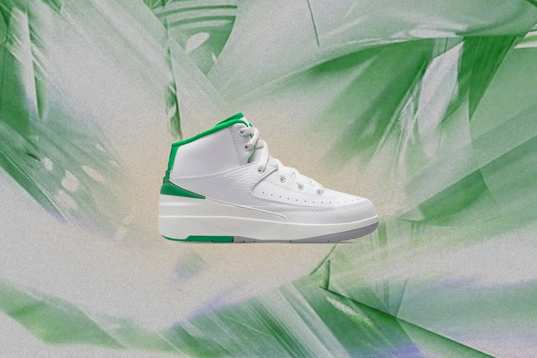 Air Jordan 2 Retro (PS) - White/Lucky Green/Sail