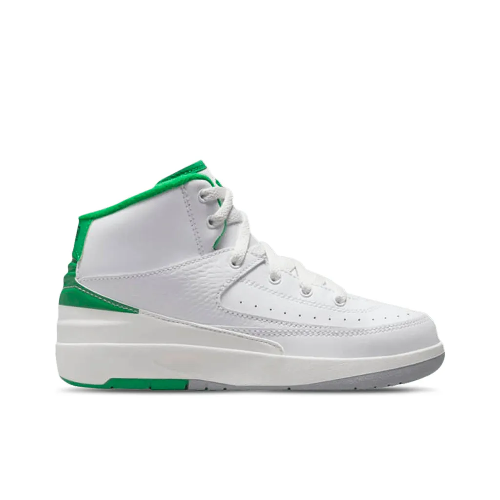 Air Jordan 2 Retro (PS) - White/Lucky Green/Sail