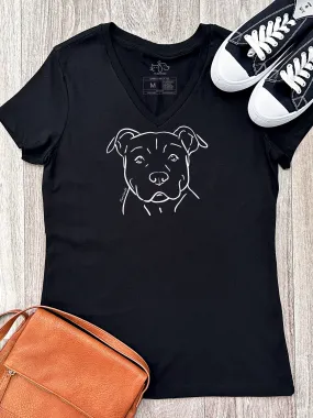 American Staffordshire Terrier Emma V-Neck Tee