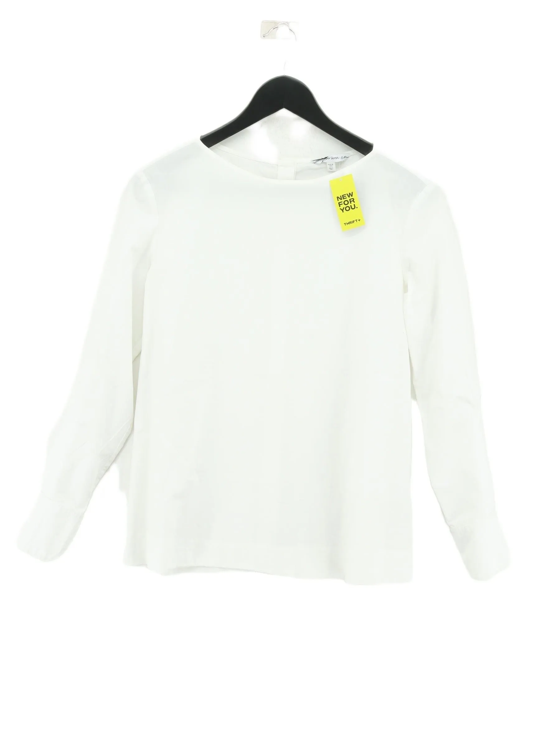 & Other Stories Women's Blouse UK 8 White 100% Cotton