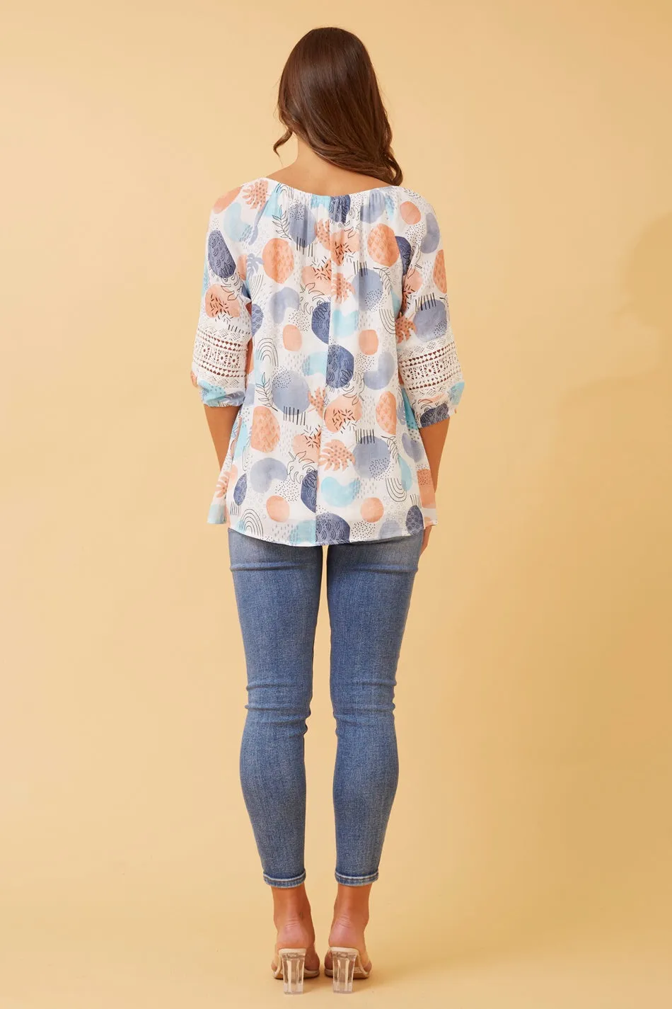 ANDREA ABSTRACT PRINT TOP