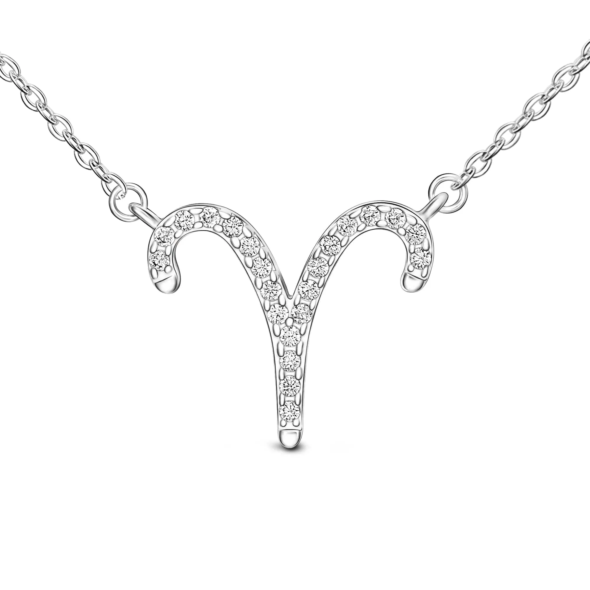 Aries Zodiac Necklace Silver Constellation Horoscope