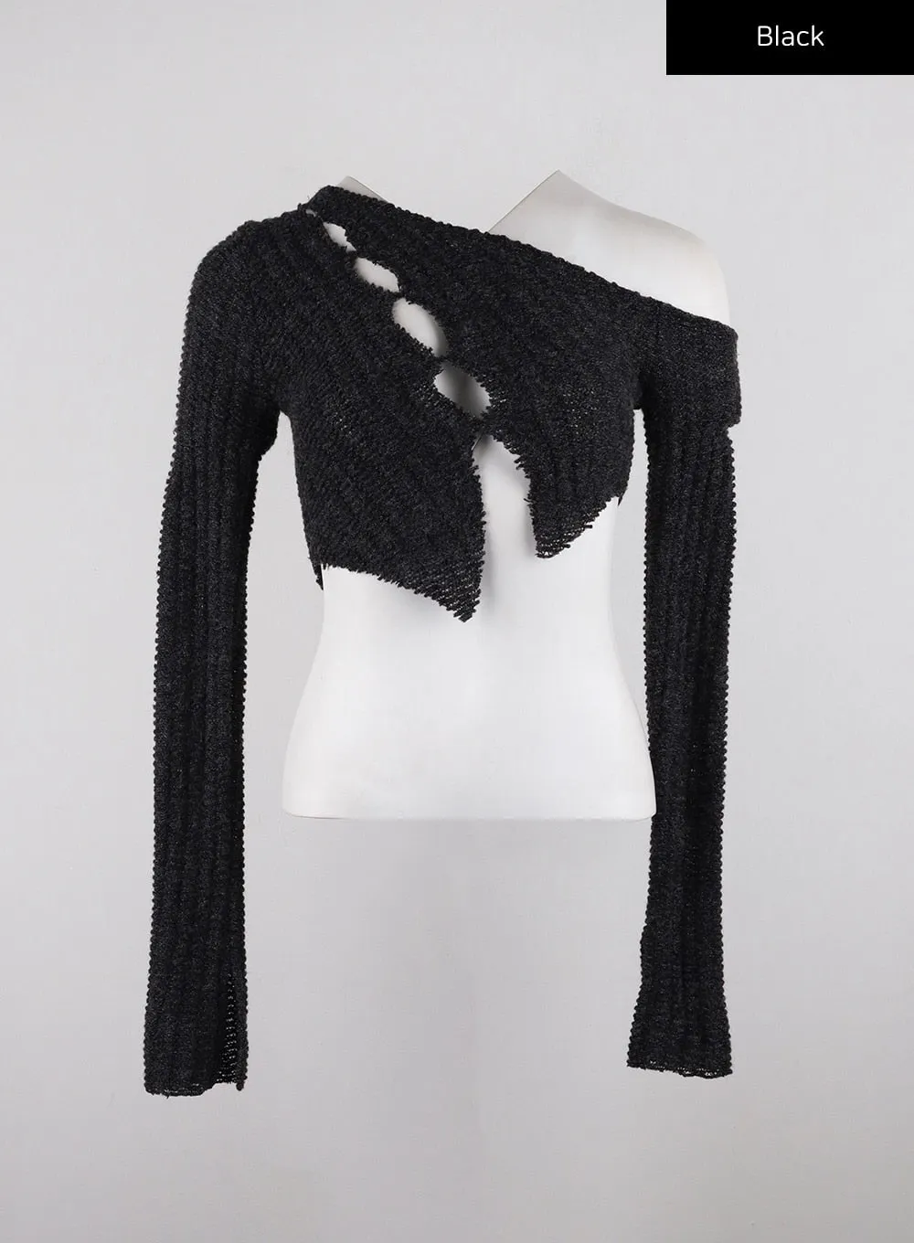 Asymmetrical Cut Out Knit Top CD312