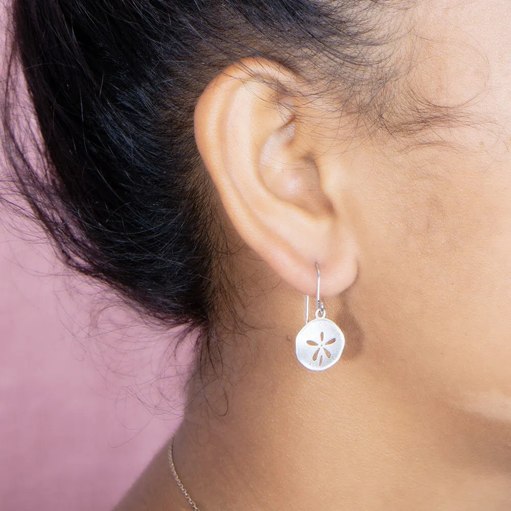 Atlantic Sand Dollar Hook Earrings