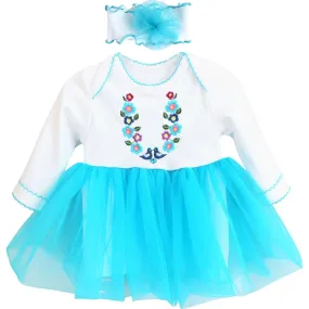 Baby Girl Blue Set “Little Birdie”