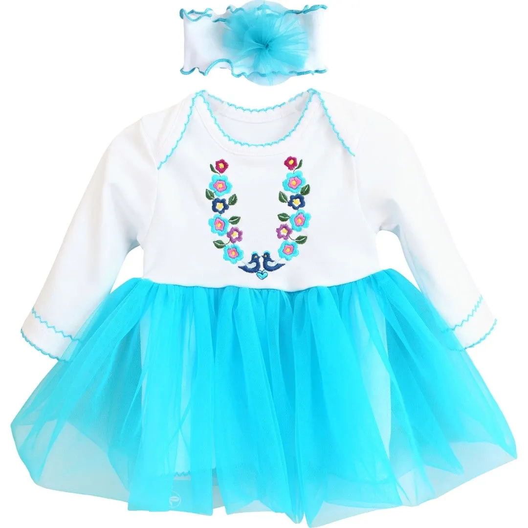 Baby Girl Blue Set “Little Birdie”