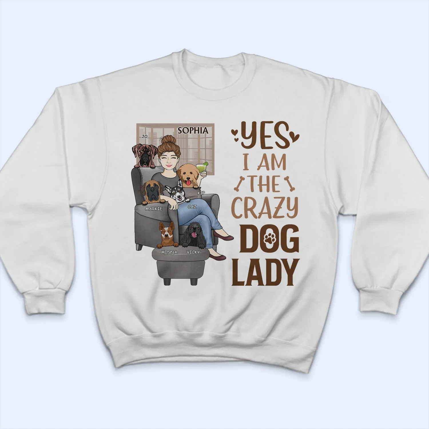 Best Dog Mom Ever The Crazy Dog Lady - Dog Lovers Gift - Personalized Custom T Shirt