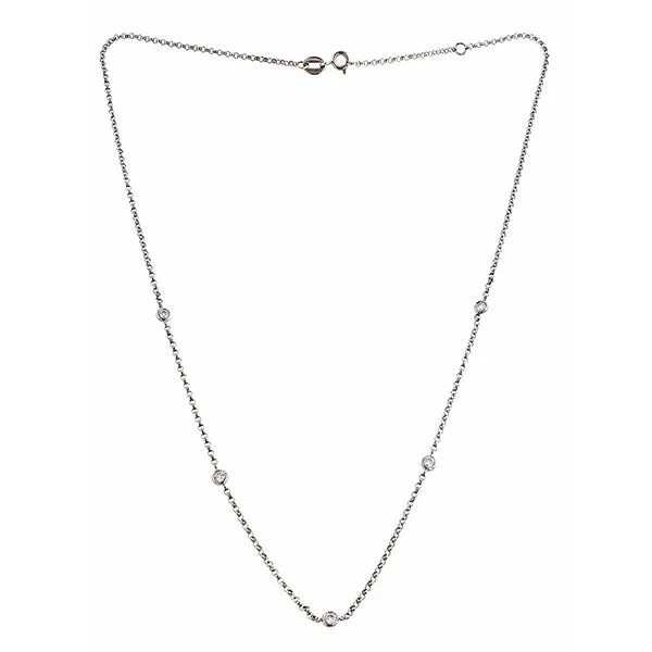 Bezel Set Diamond Chain Necklace