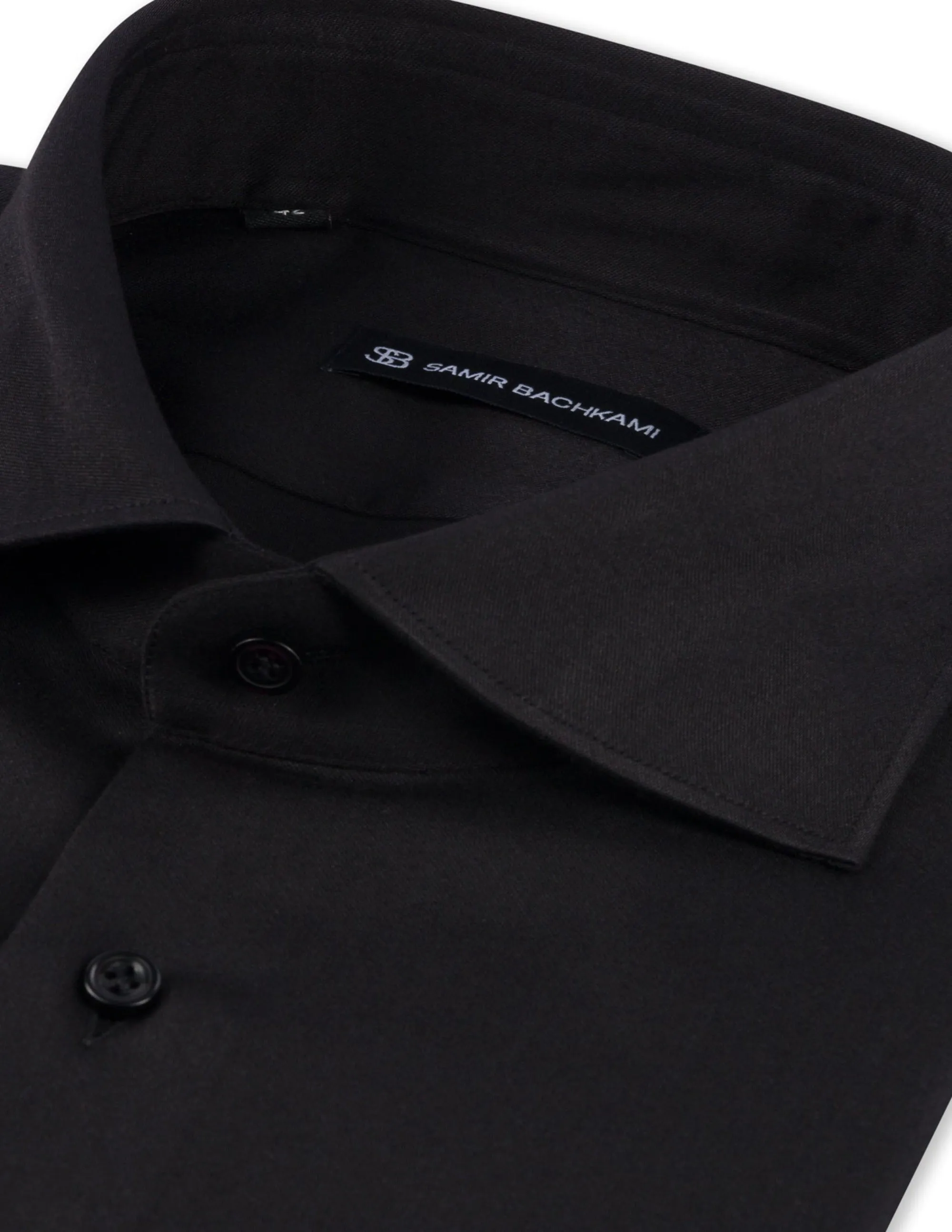 Black Bamboo Slim Fit Shirt