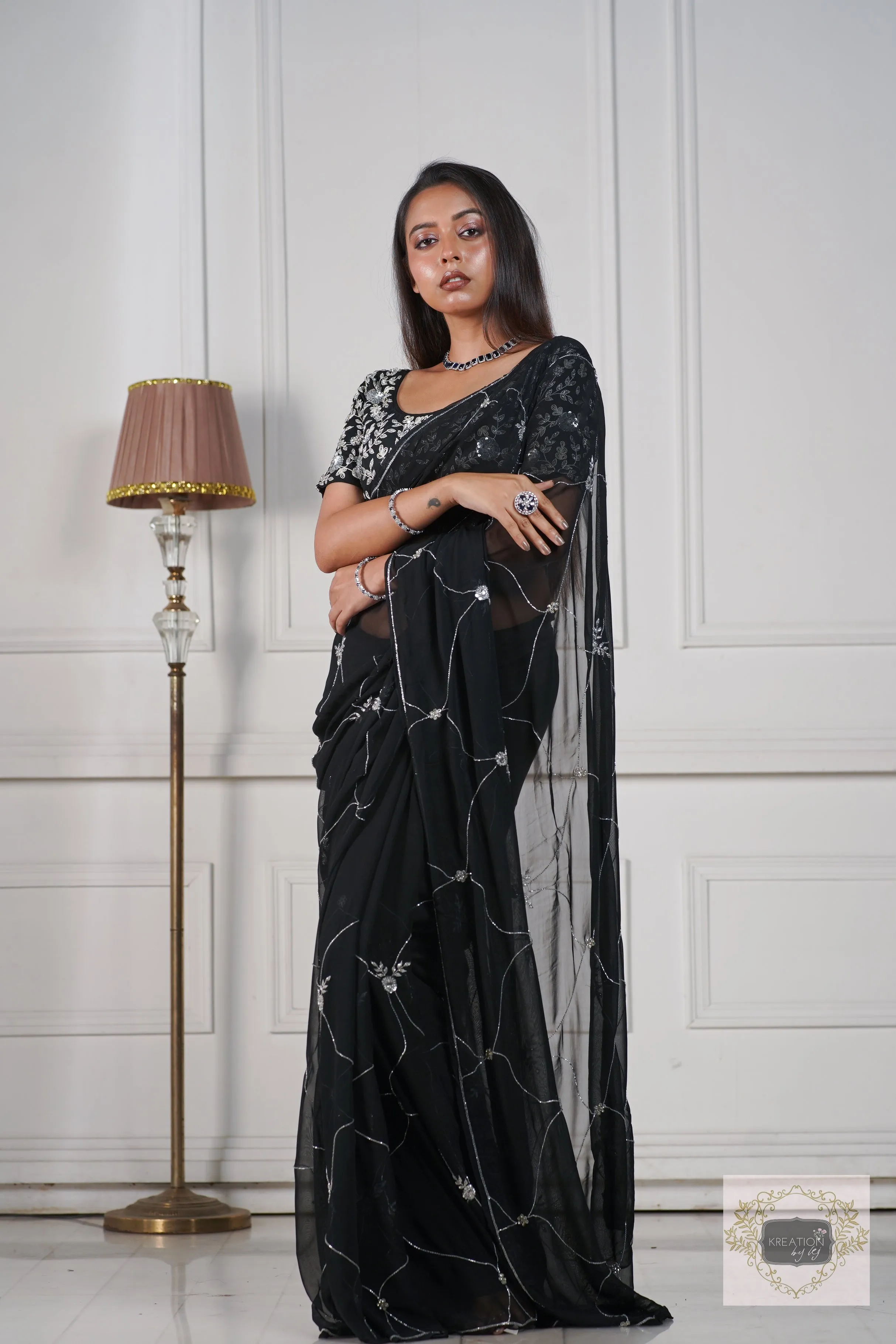 Black Georgette Kashish Saree