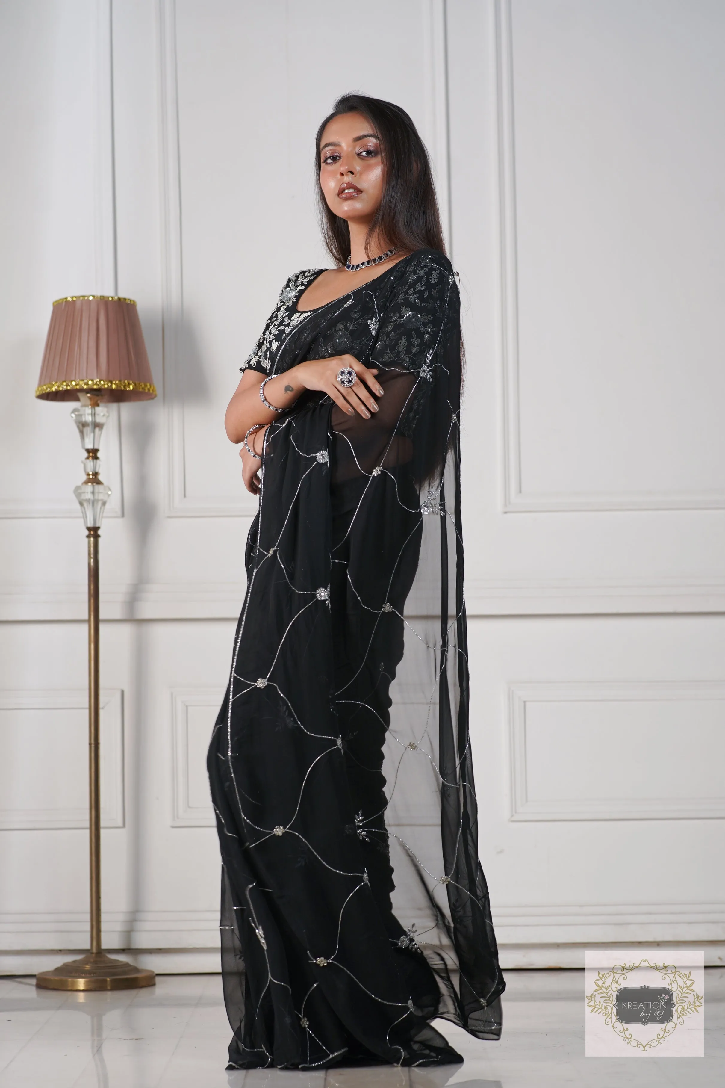 Black Georgette Kashish Saree