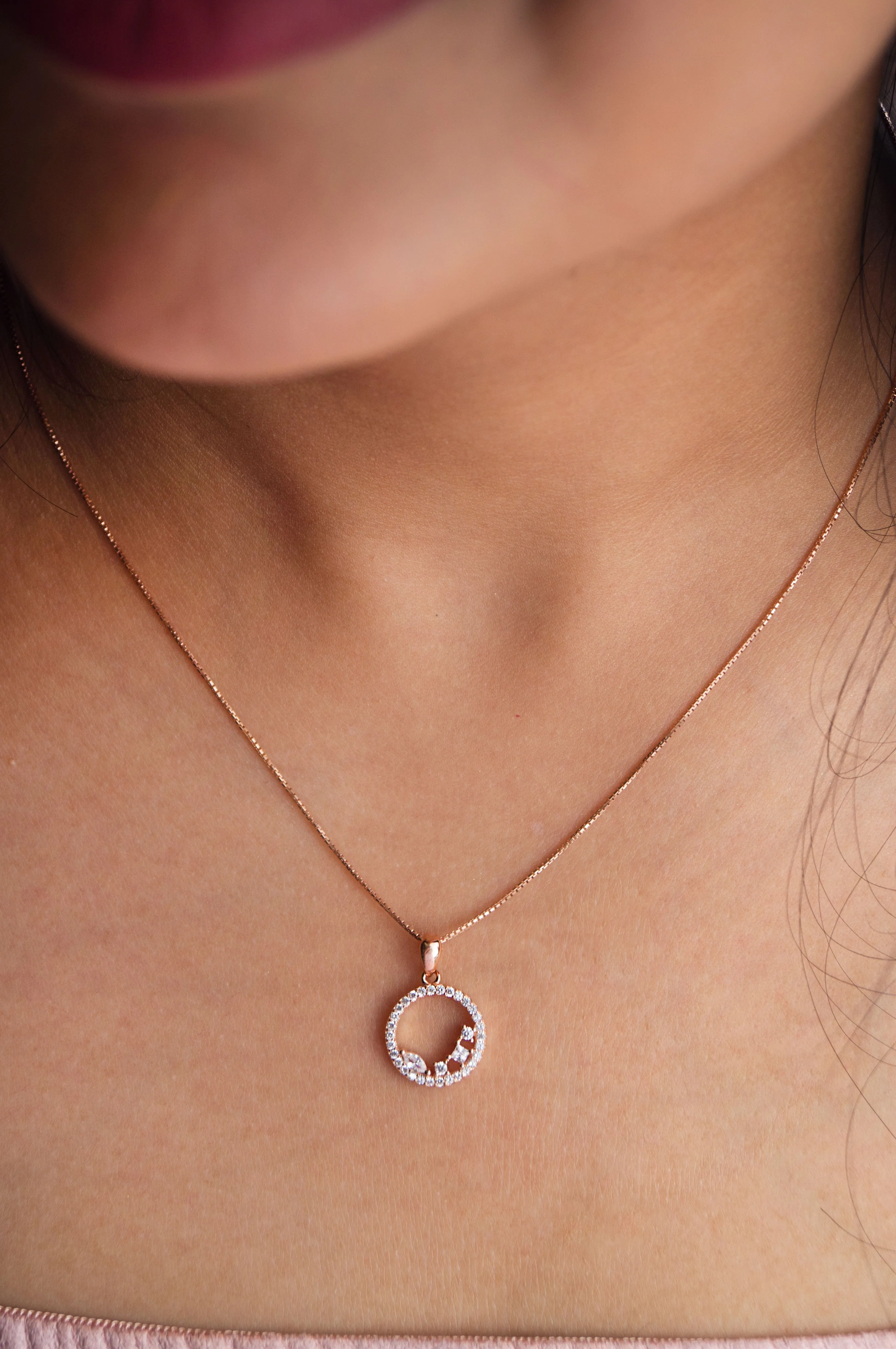 Blossom Circle Sterling Silver Pendant Set