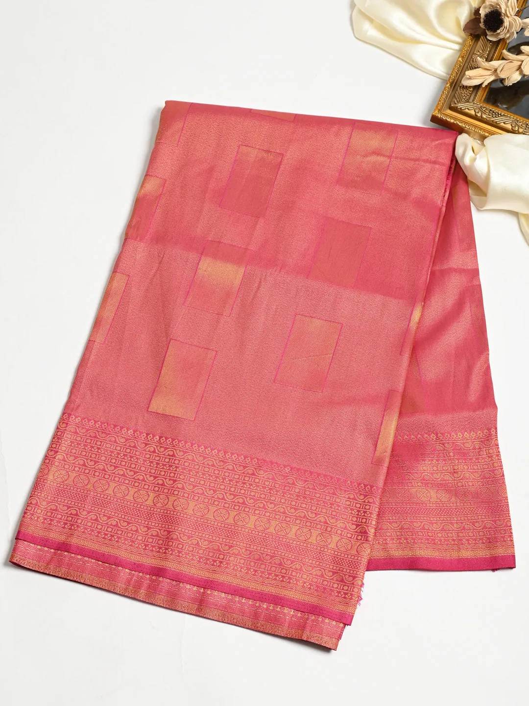 Brocade Zari Jaal Handloom Woven Saree