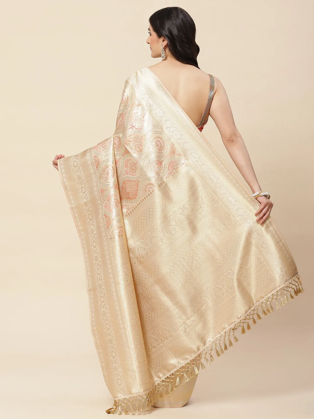 Brocade Zari Jaal Woven Banarasi Saree