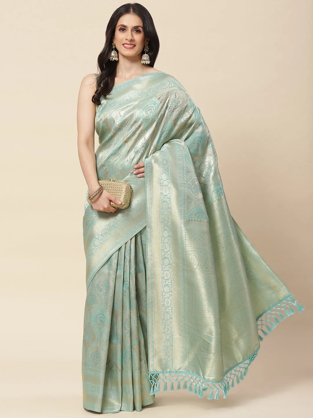 Brocade Zari Jaal Woven Banarasi Saree