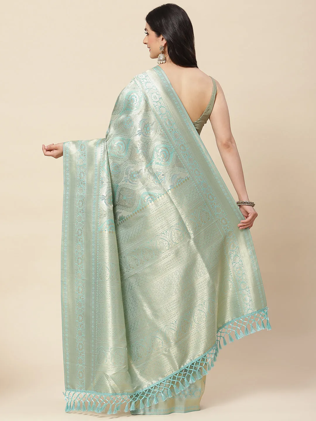 Brocade Zari Jaal Woven Banarasi Saree