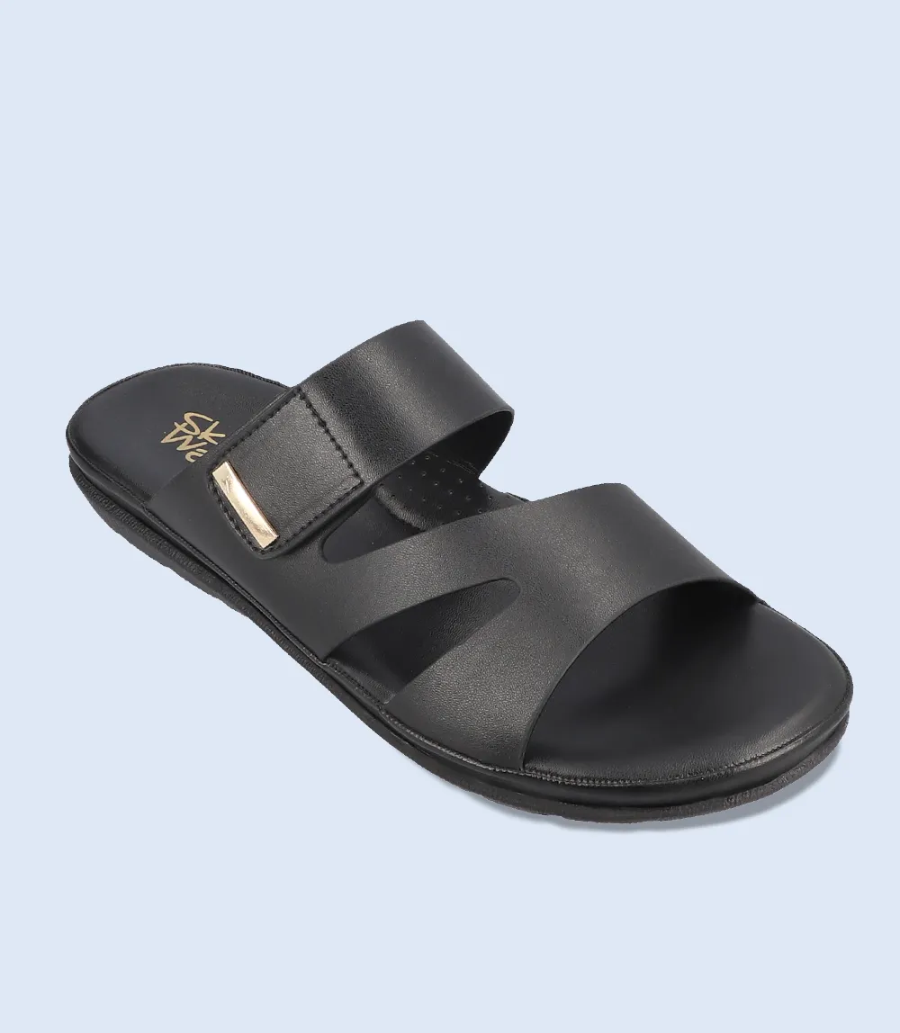 BW7061-BLACK-Women Comfort Slipper