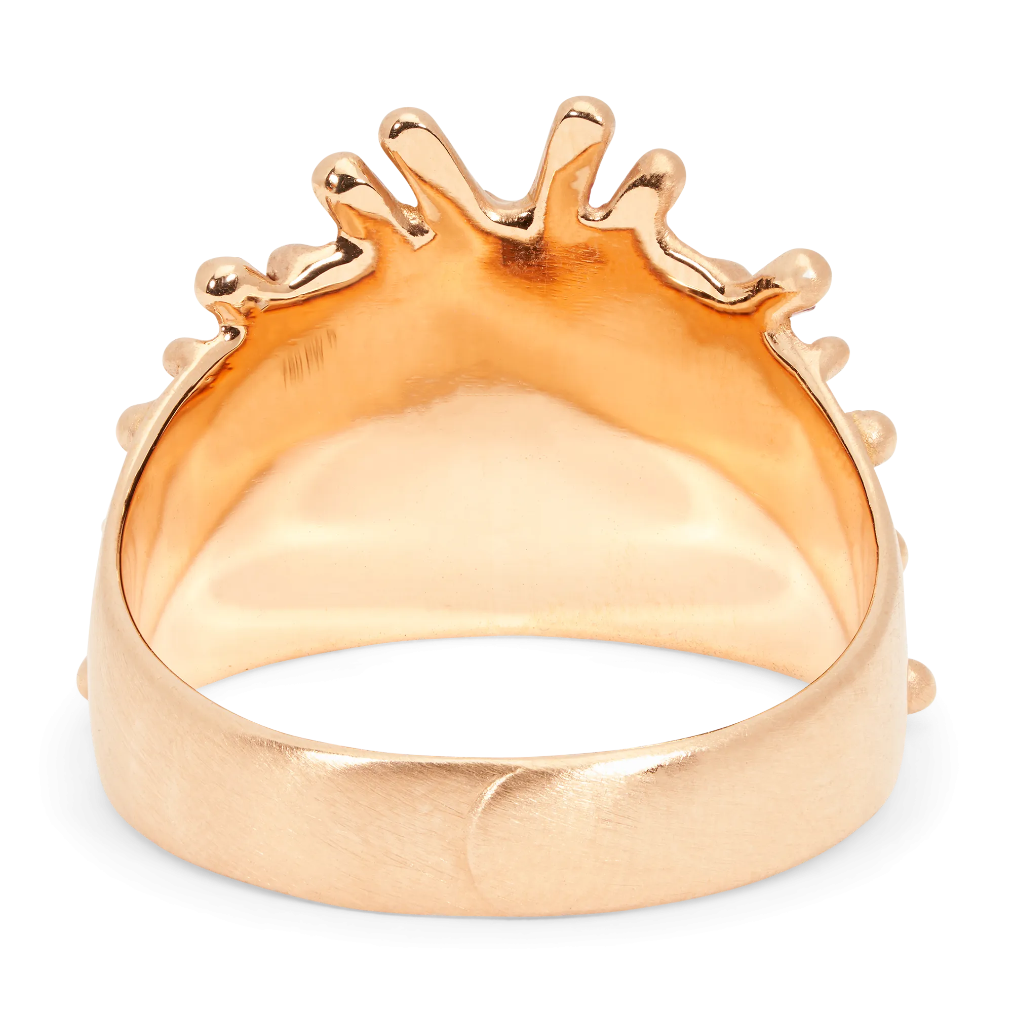 California Sunset Ebrion Half Shield Ring in Rose - Size 7 - 11456