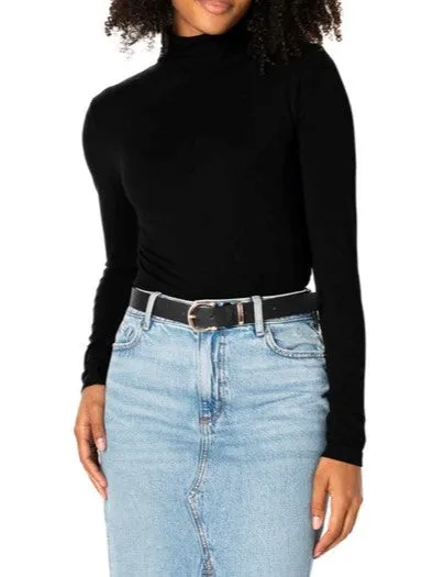 C'EST MOI Bamboo Short Turtleneck Top