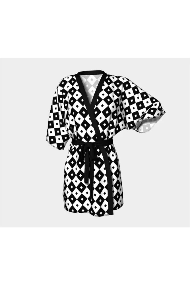 Checkered Kimono Robe