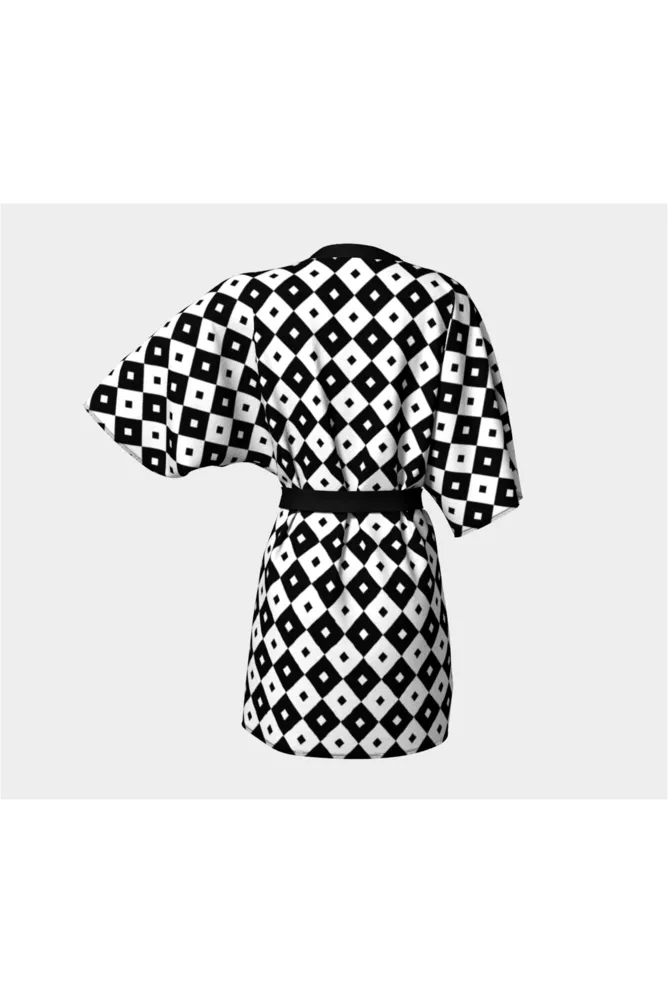 Checkered Kimono Robe