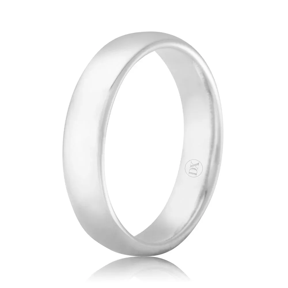 Classic Comfort 4mm - 9ct White Gold