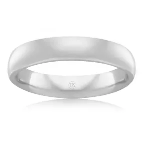 Classic Comfort 4mm - 9ct White Gold