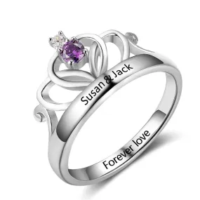 Classic Crown Personalized Gift Ring