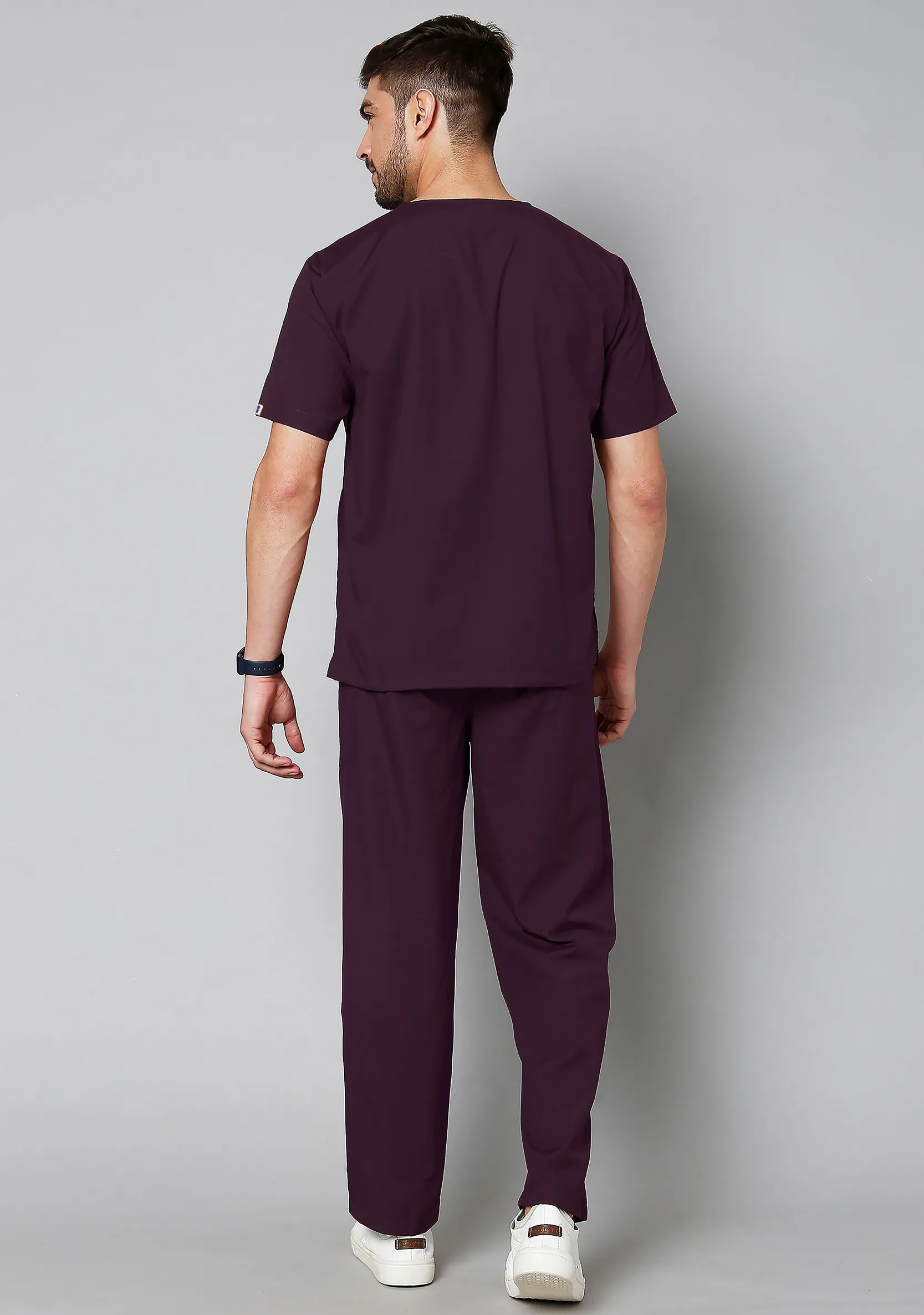 Classic Men's 5-Pocket (Wine) Scrub