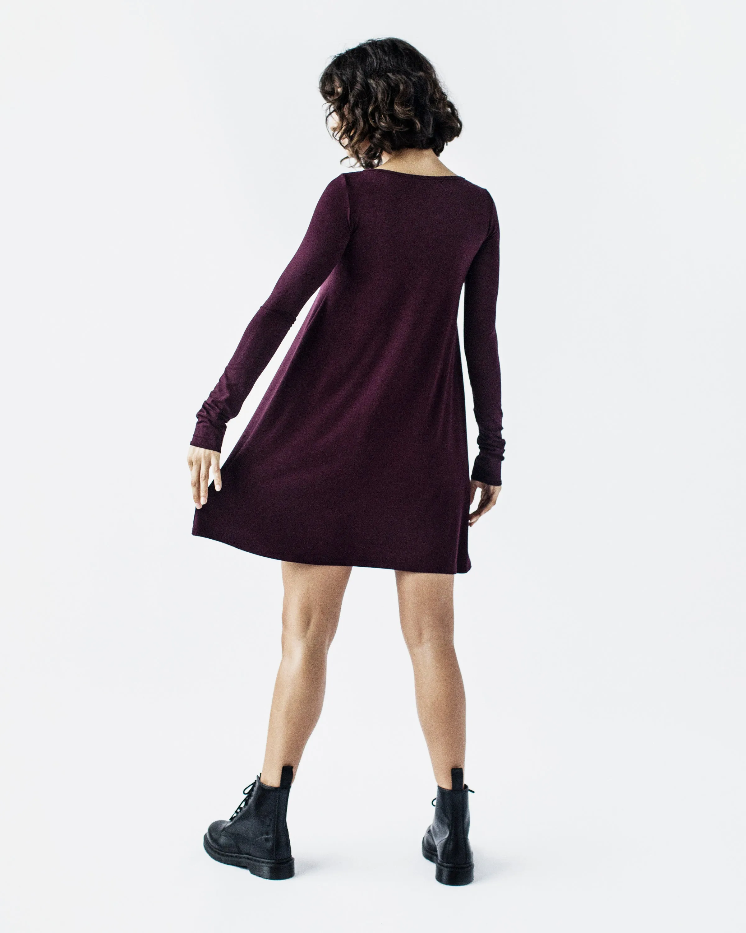 Claudia Long Sleeve Boat Neck Dress