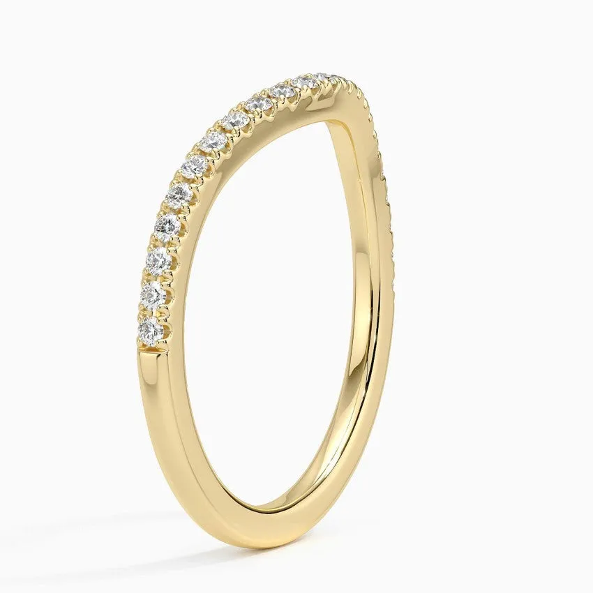 Curved Ballad Wedding Band Ring - LR73