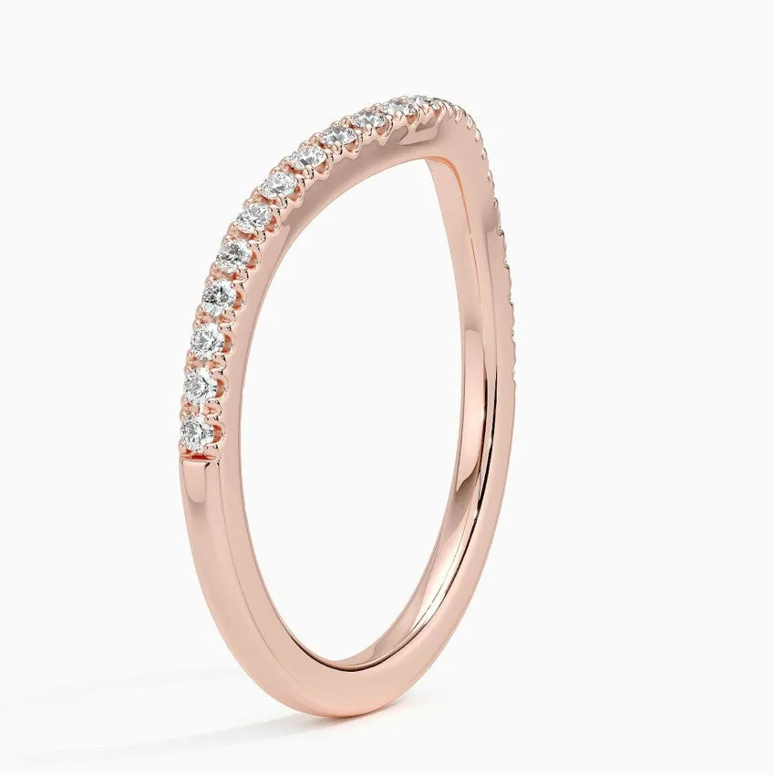 Curved Ballad Wedding Band Ring - LR73