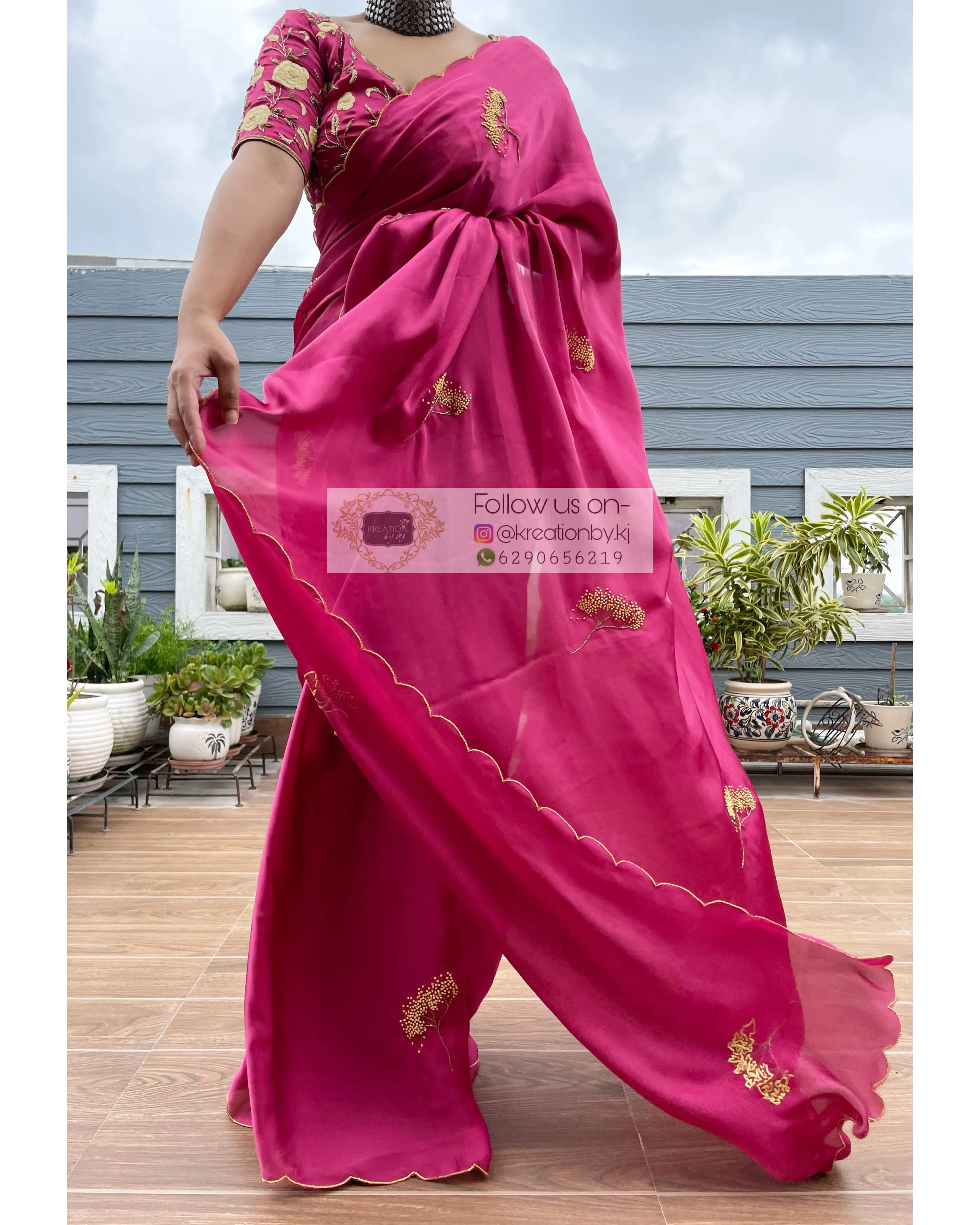 Dandelion Dust Pink Crepe Silk Saree