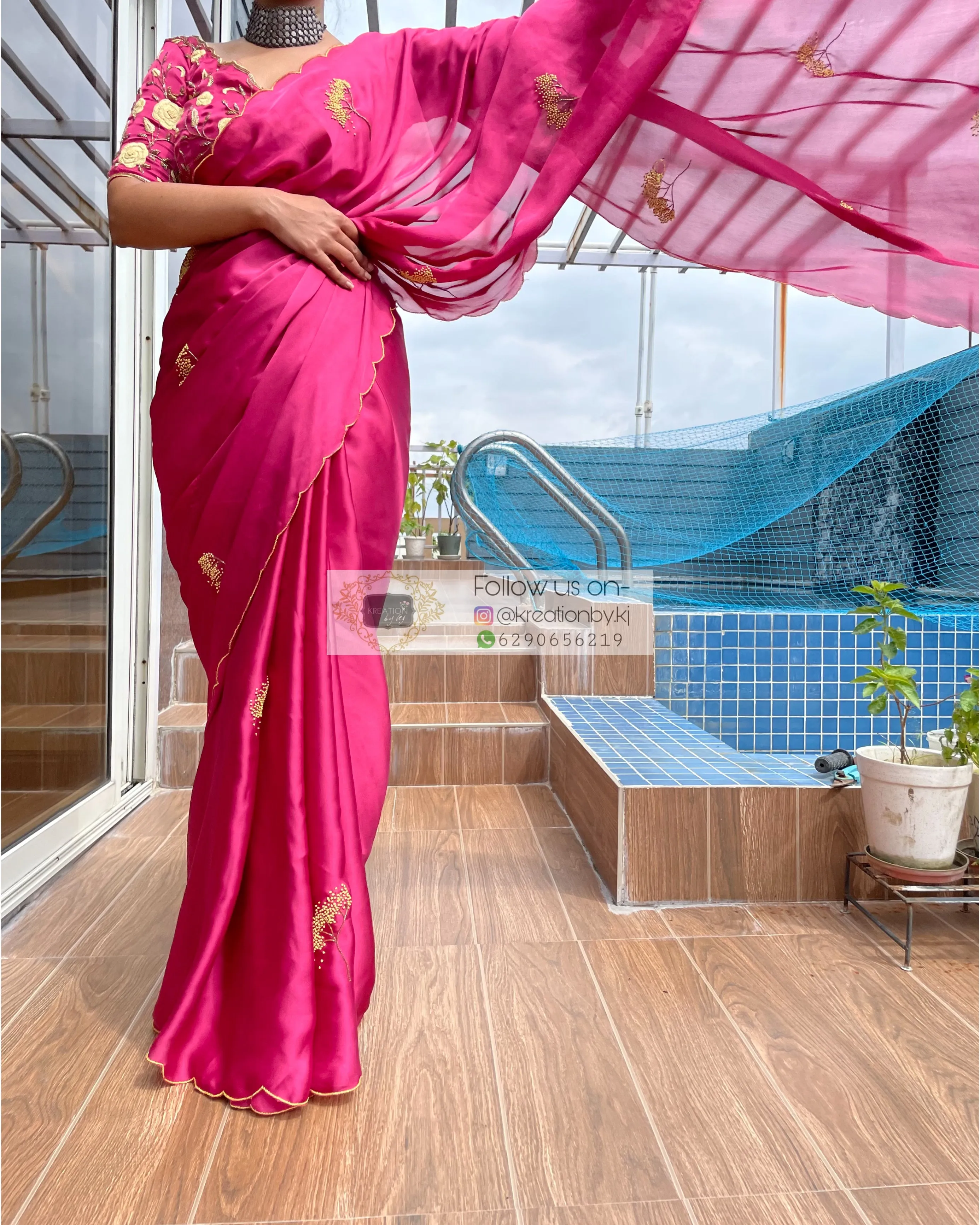 Dandelion Dust Pink Crepe Silk Saree