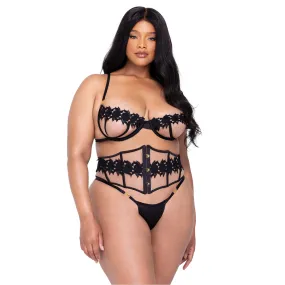 Ebony Rose 3-Piece Waspie Set Plus Size