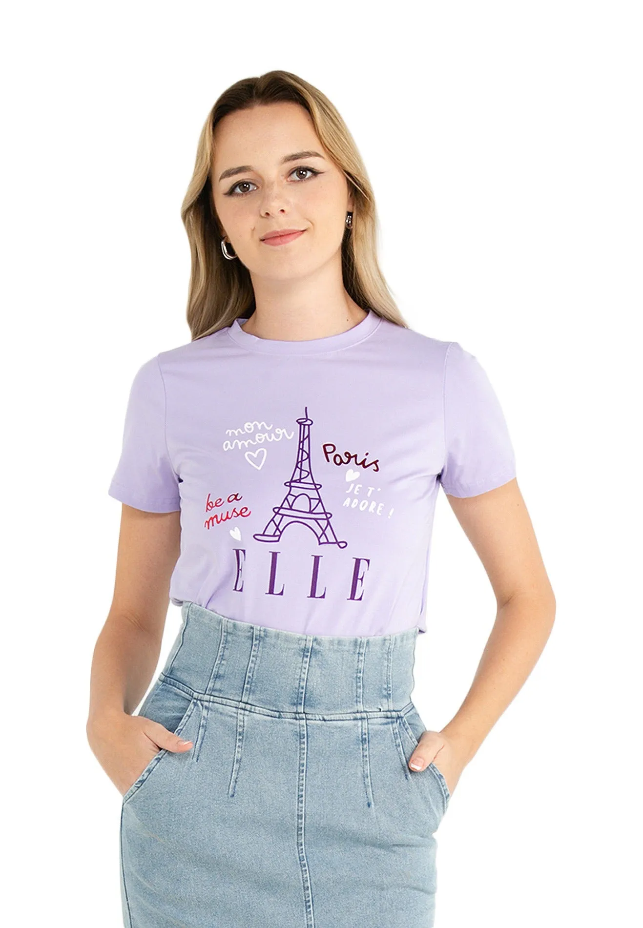 ELLE Active Leisure Eiffel Tower With Basic Logo Tee