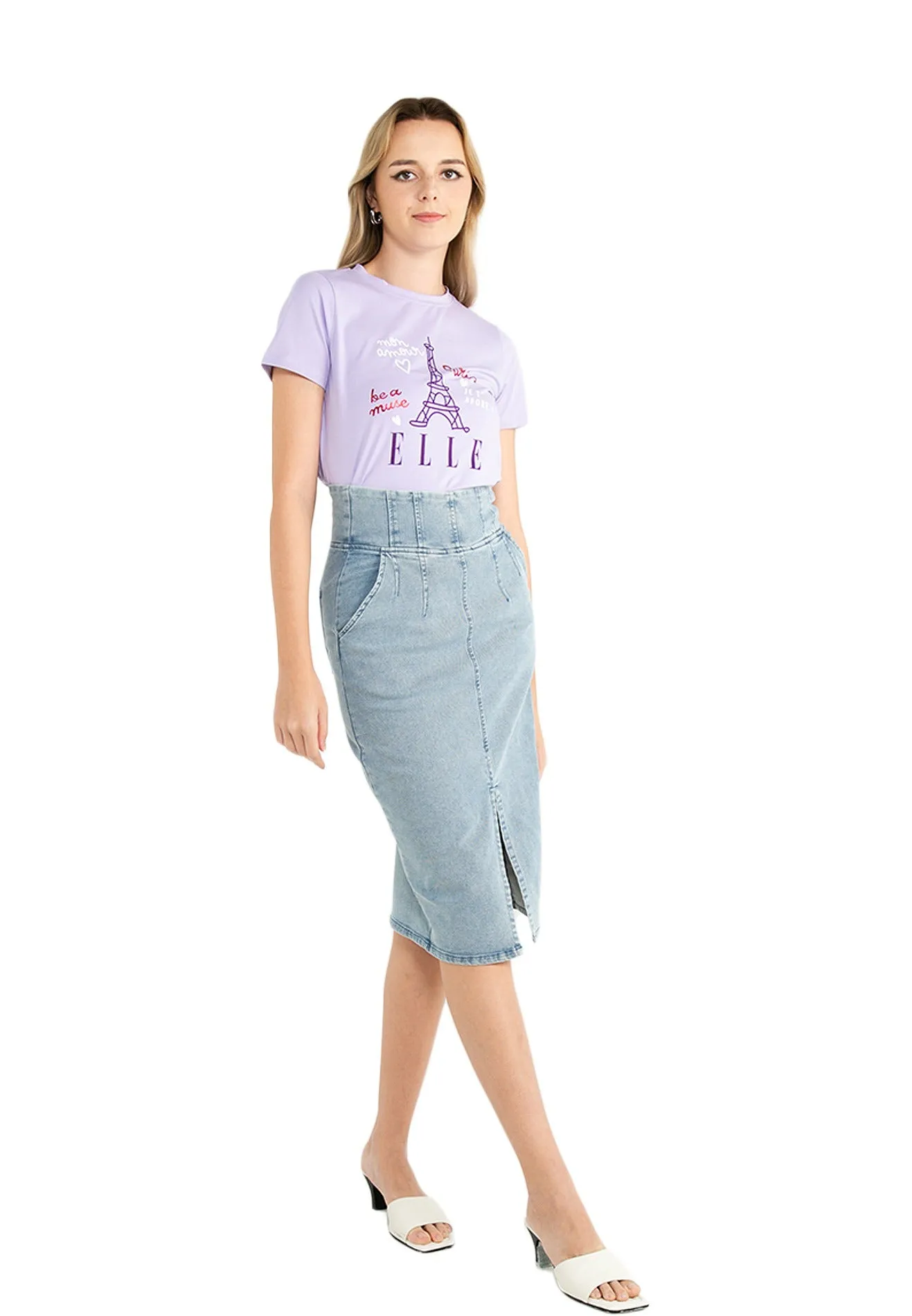 ELLE Active Leisure Eiffel Tower With Basic Logo Tee