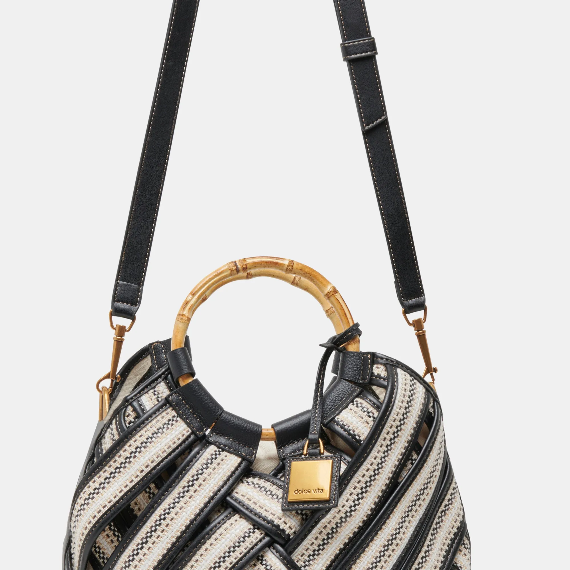 ELSIE HANDBAG BLACK WOVEN