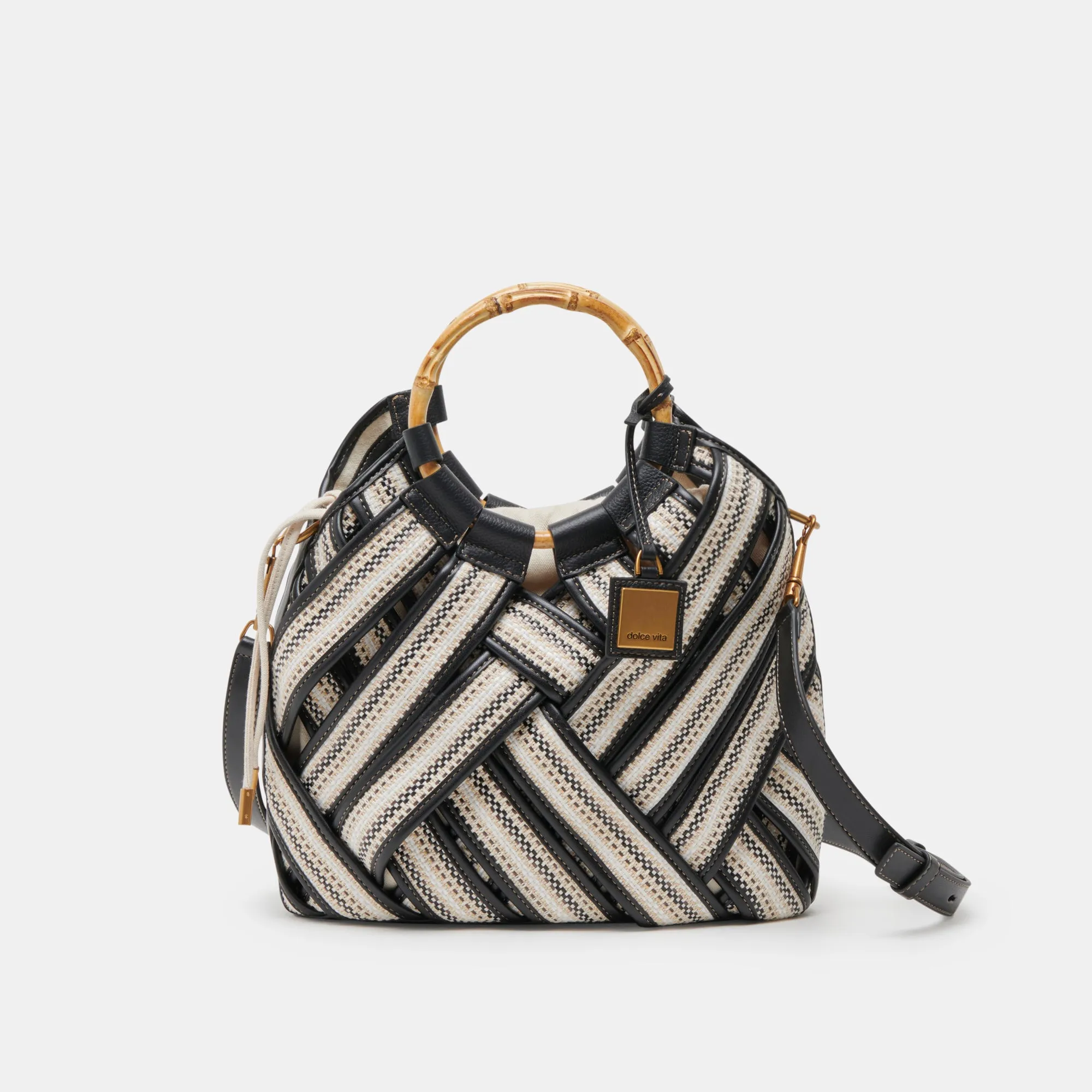 ELSIE HANDBAG BLACK WOVEN