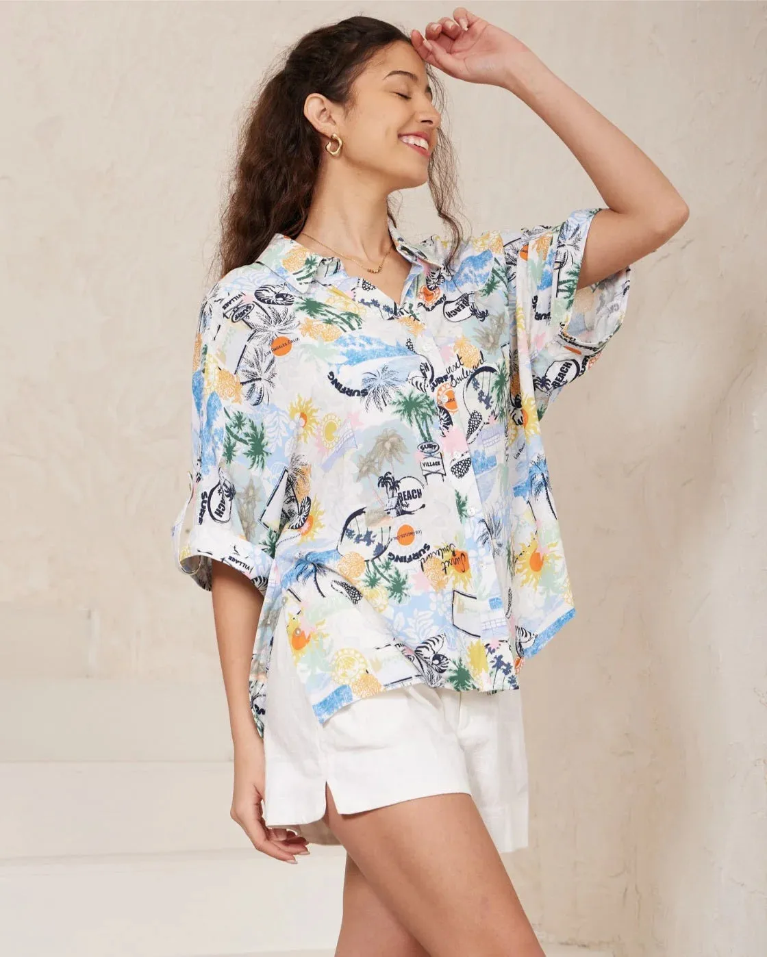 Elsie Shirt Blouse - Beachside