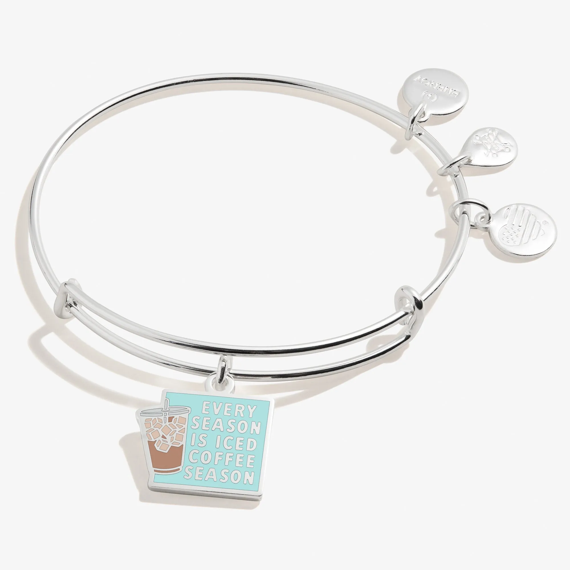 'Every Season is Iced Coffee Season' Charm Bangle Bracelet